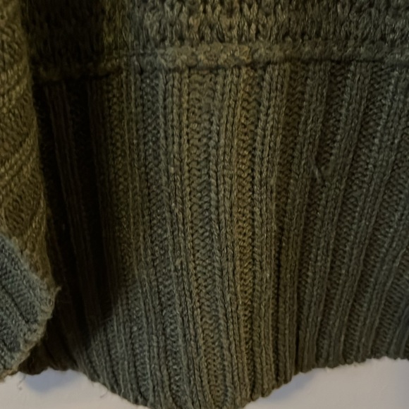 Forever 21 Dark Green Flyaway Knit Short Sleeve Cardigan Shawl S - Picture 5 of 12